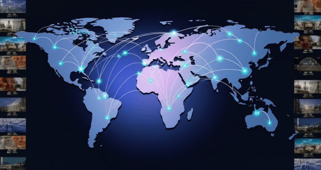 Global streaming network infrastructure visualization