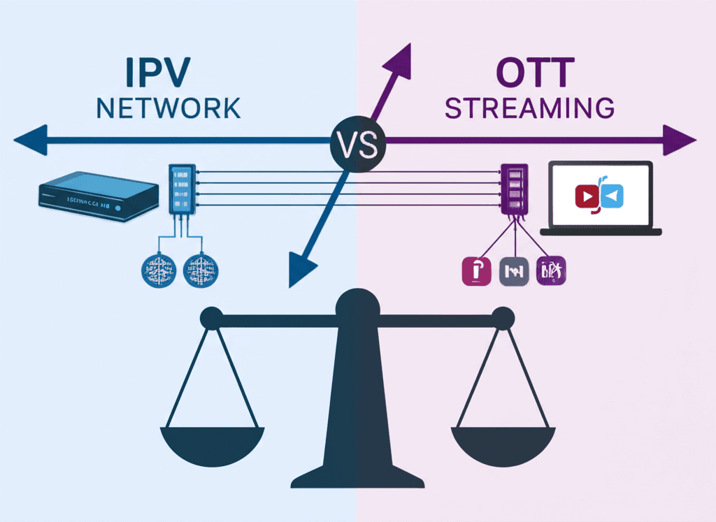 IPTV vs OTT Streaming Technology Comparison