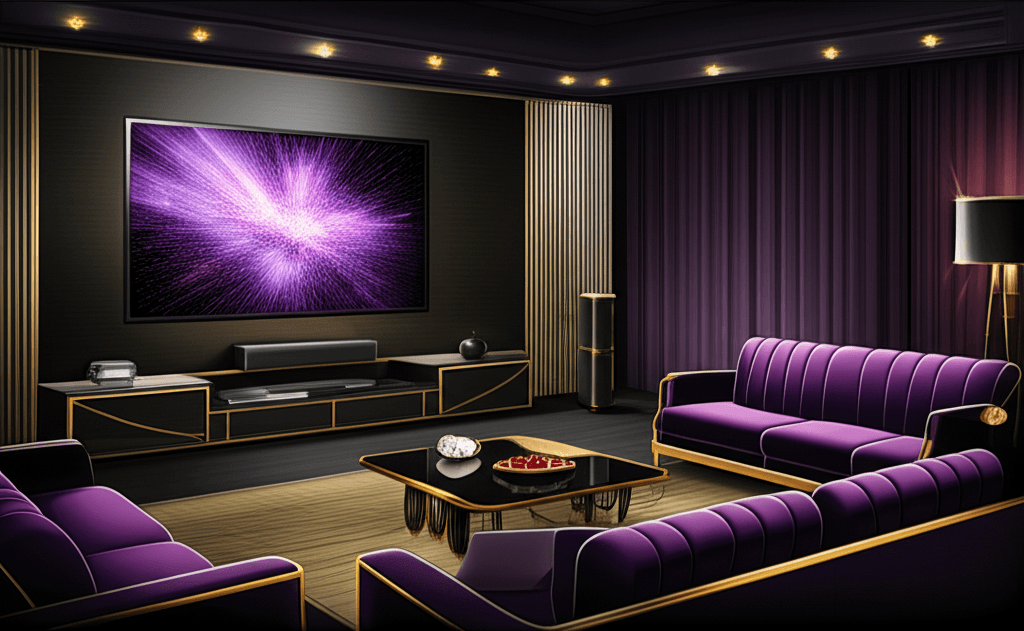 Premium home theater setup with 4K TV