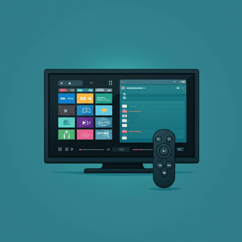 IPTV player interface with electronic program guide